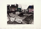 Artist: Moore, Mary. | Title: Pick-A-Pocket, Circus, London | Date: 1980 | Technique: etching and aquatint printed in black ink, from one plate with coloured glitter | Copyright: © Mary Moore