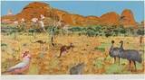Artist: Robinson, Sally. | Title: Mount Olga. [Triptych]. | Date: 1981 | Technique: photo-screenprint and screenprint, printed in colour, from multiple stencils | Copyright: Represented by Robin Gibson, Sydney, AGOG in Canberra & Editions Gallery, Melbourne