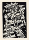 Artist: HANRAHAN, Barbara | Title: Little men | Date: 1988 | Technique: linocut, printed in black ink, from one block