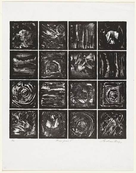 Artist: KING, Grahame | Title: Microform I | Date: 1971 | Technique: lithograph, printed in black ink, from one stone [or plate]