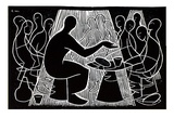 Artist: Hawkins, Weaver. | Title: The last supper | Date: 1962 | Technique: linocut, printed in black ink, from one block | Copyright: The Estate of H.F Weaver Hawkins