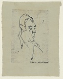 Artist: WILLIAMS, Fred | Title: Portrait of Dwyer | Date: c.1950 | Technique: dyeline | Copyright: © Fred Williams Estate