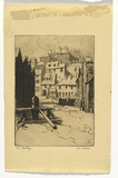 Artist: Meeson, Dora. | Title: Old Hastings, Melbourne | Technique: etching, printed in black ink, from one plate