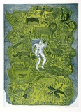 Artist: HANRAHAN, Barbara | Title: Garden of Eden | Date: 1977 | Technique: etching, printed in colour with plate-tone