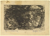 Artist: Halpern, Stacha. | Title: not titled [Abstraction] | Date: 1958 | Technique: etching, printed in black ink, from one plate