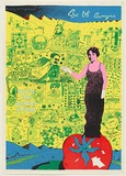 Artist: WORSTEAD, Paul | Title: Margaret Dumont - Bye Bye Bermagui. | Date: 1978 | Technique: screenprint, printed in colour, from six stencils | Copyright: This work appears on screen courtesy of the artist