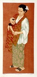 Artist: GRIFFIN, Murray | Title: Malay mother | Date: 1951 | Technique: linocut, printed in colour, from multiple blocks