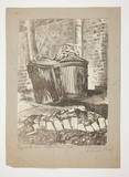 Artist: Courier, Jack. | Title: Dustbins. | Technique: lithograph, printed in black ink, from one stone [or plate]