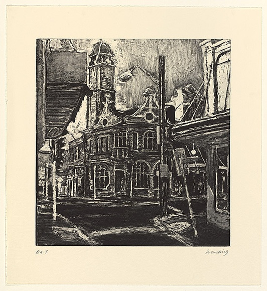 Artist: Harding, Nicholas. | Title: not titled [King Street] | Date: 2003 | Technique: etching, aquatint, sugar-lift and open-bite, printed in black ink, from one plate