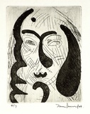 Artist: Burn, Ian. | Title: (Clown). | Date: 1964 | Technique: etching and aquatint, printed in black ink, with plate-tone, from one plate