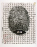 Artist: Moore, Mary. | Title: By appointment | Date: 1980 | Technique: mezzotint and drypoint, printed in black ink with red pencil, watercolour and collage | Copyright: © Mary Moore