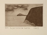 Artist: Hall, Wayne. | Title: The Great Ocean Road near Kennett River | Date: 1993 | Technique: etching, printed in sepia ink, from one plate