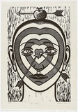 Artist: Klein, Deborah. | Title: Easy target | Date: 1997 | Technique: linocut, printed in black ink, from one block