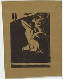 Artist: Teague, Violet. | Title: not titled [Nude women in landscape]. | Date: c.1910 | Technique: linocut, printed in black ink, from one block | Copyright: © Violet Teague Archive, courtesy Felicity Druce