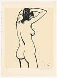 Artist: ROSE, David | Title: Life drawing (motif for tall vase) | Date: 1986 | Technique: screenprint, printed in colour, from multiple stencils