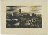 Artist: Jack, Kenneth. | Title: Government House, Melbourne | Date: 1952 | Technique: lithograph, printed in colour, from two zinc plates | Copyright: © Kenneth Jack. Licensed by VISCOPY, Australia