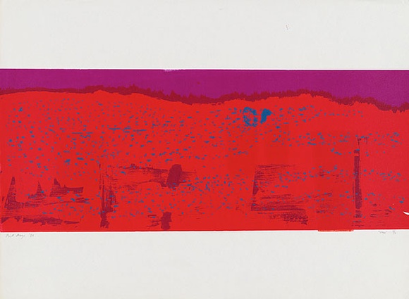 Artist: MEYER, Bill | Title: Negev | Date: 1970 | Technique: screenprint, printed in five colours, by reduction block-out process (wax washout) | Copyright: © Bill Meyer