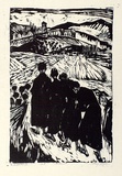 Artist: Clifton, Nancy. | Title: Assissi. | Date: c.1979 | Technique: woodcut, printed by hand in black ink, from one block
