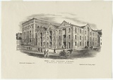 Artist: UNKNOWN | Title: Wool and produce stores, Circular Quay, Sydney | Date: 1870s | Technique: chalk-lithograph, printed in black ink, from one stone