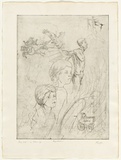 Artist: GRIFFITH, Pamela | Title: Boy's dream | Date: 1978 | Technique: etching, soft ground, aquatint printed in black ink with plate-tone, from one zinc plate | Copyright: © Pamela Griffith