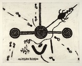 Artist: Tjapaltjarri, Clifford Possum. | Title: Mans love story | Date: 1994, November - December | Technique: sugarlift aquatint, printed in black ink, from one plate