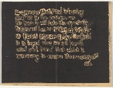 Artist: Brown, Geoffrey | Title: Farewell party announcement [verso]. | Date: c.1966 | Technique: linocut, printed in black ink, from one block