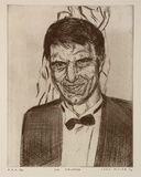 Artist: Miller, Lewis. | Title: Joe Furlonger | Date: 1994 | Technique: etching, drypoint and roulette, printed in black ink, from one plate | Copyright: © Lewis Miller. Licensed by VISCOPY, Australia