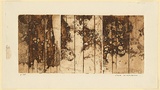 Artist: WILLIAMS, Fred | Title: Landscape triptych. Number 1 | Date: 1962 | Technique: aquatint, engraving and foul biting, prited in sepia ink | Copyright: © Fred Williams Estate