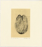 Artist: Watson, Judy. | Title: Fruit and seeds 1 | Date: 2000 | Technique: etching, printed in black ink, from one plate; and chine colle
