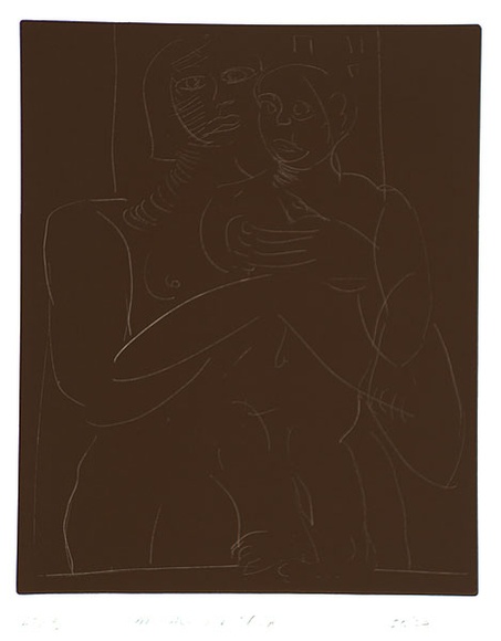 Artist: Furlonger, Joe. | Title: Madonna and child (no.1) | Date: 1989 | Technique: etching, printed in black ink, from one plate