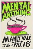 Artist: WORSTEAD, Paul | Title: Mental as anything - Manly Vale | Date: 1980 | Technique: screenprint, printed in colour, from three stencils | Copyright: This work appears on screen courtesy of the artist