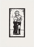 Artist: Rooney, Robert. | Title: Brothers, Gippsland 1956 - 2001 | Date: 1956 | Technique: linocut, printed in black ink, from one block | Copyright: Courtesy of Tolarno Galleries