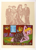 Artist: HANRAHAN, Barbara | Title: Iris Pearl dreams of a wedding | Date: 1977 | Technique: screenprint, printed in colour, from nine stencils