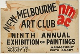 Artist: UNKNOWN | Title: New Melbourne Art Club 9th Annual Exhibition | Date: 1942 | Technique: poster paint