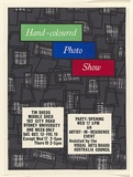 Artist: Allan, Micky. | Title: Hand-coloured photo show. Tin Sheds...Party / Opening. | Date: 1979 | Technique: screenprint, printed in colour, from four stencils | Copyright: © Micky Allan. Licensed by VISCOPY, Australia