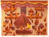 Artist: Bowen, Dean. | Title: Cheops and other blocks | Date: 1990 | Technique: lithograph, printed in colour, from multiple stones
