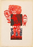Artist: HANRAHAN, Barbara | Title: Our lady of the flowers | Date: 1966 | Technique: lithograph, printed in colour, from three plates