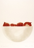 Artist: ROSE, David | Title: Peach bowl | Date: 1973 | Technique: lithograph, printed in black ink, from one zinc plate