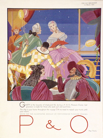 Artist: FEINT, Adrian | Title: P & O The BP magazine 1 March 1934. | Date: 1927-1935 | Copyright: Courtesy the Estate of Adrian Feint