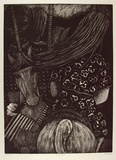 Artist: Edwards, Annette. | Title: En passant | Date: 1985 | Technique: etching and aquatint, printed in black ink with plate-tone, from one plate