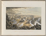 Artist: von Guérard, Eugene | Title: North east view from the top of Mount Kosciuszko, New South Wales. | Date: (1866 - 68) | Technique: lithograph, printed in colour, from multiple stones