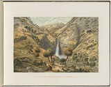Artist: von Guérard, Eugene | Title: Fall of the first creek near Glen Osmond, South Australia | Date: (1866 - 68) | Technique: lithograph, printed in colour, from multiple stones [or plates]