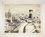 Artist: Courier, Jack. | Title: English Industrial landscape. | Technique: lithograph, printed in black ink, from one stone [or plate]