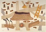 Artist: Bowen, Dean. | Title: Volcano | Date: 1989 | Technique: lithograph, printed in colour, from multiple stones