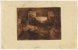 Artist: Bell, George.. | Title: (Boatbuilders). | Date: c.1912 | Technique: etching, printed in black ink, from one plate