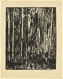 Artist: WILLIAMS, Fred | Title: Mittagong | Date: 1958 | Technique: etching, printed in black ink in relief, from one plate | Copyright: © Fred Williams Estate
