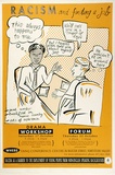Artist: Carter, Ann. | Title: Racism and finding a job. | Date: 1992, October | Technique: screenprint, printed in yellow and black ink, from two stencils