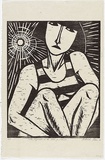 Artist: Klein, Deborah. | Title: Zelda Fitzgerald at the south of France | Date: 1991 | Technique: woodcut, printed in black ink, from one block