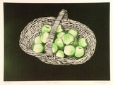 Artist: GRIFFITH, Pamela | Title: Green apples | Date: 1982 | Technique: hard ground, aquatint, burnishing, photo-transfer from Kodalith on two zinc | Copyright: © Pamela Griffith