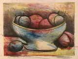 Artist: ROSENGRAVE, Harry | Title: Still life | Date: (1955) | Technique: lithograph, printed in colour, from four plates